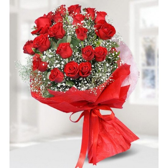 21 Kırmızı Gül Buketi