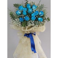 Mavi Gül Buketi Abakada 14 Adet