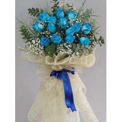 Mavi Gül Buketi Abakada 14 Adet