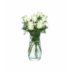 Paşabahçe Vazoda 6'lı Beyaz Gül