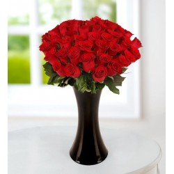 Vazoda 40 Kırmızı Gül