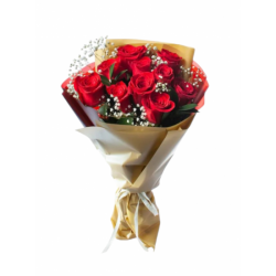 Özel Ambalajda 10 İthal Kırmızı Gül Buketi
