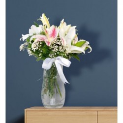 Pembe İnci Lilyum Aranjmanı