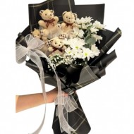 Ayıcıklı Papatya Buketi