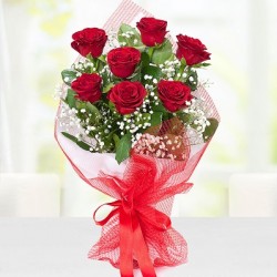 7 Kırmızı Gül Buketi